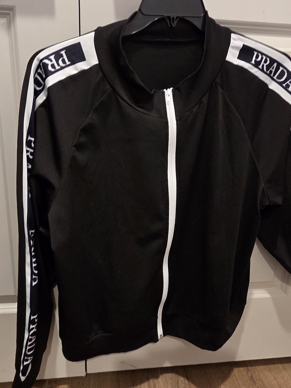 PRADA (Not Original) Black Zip-Front Track Jacket